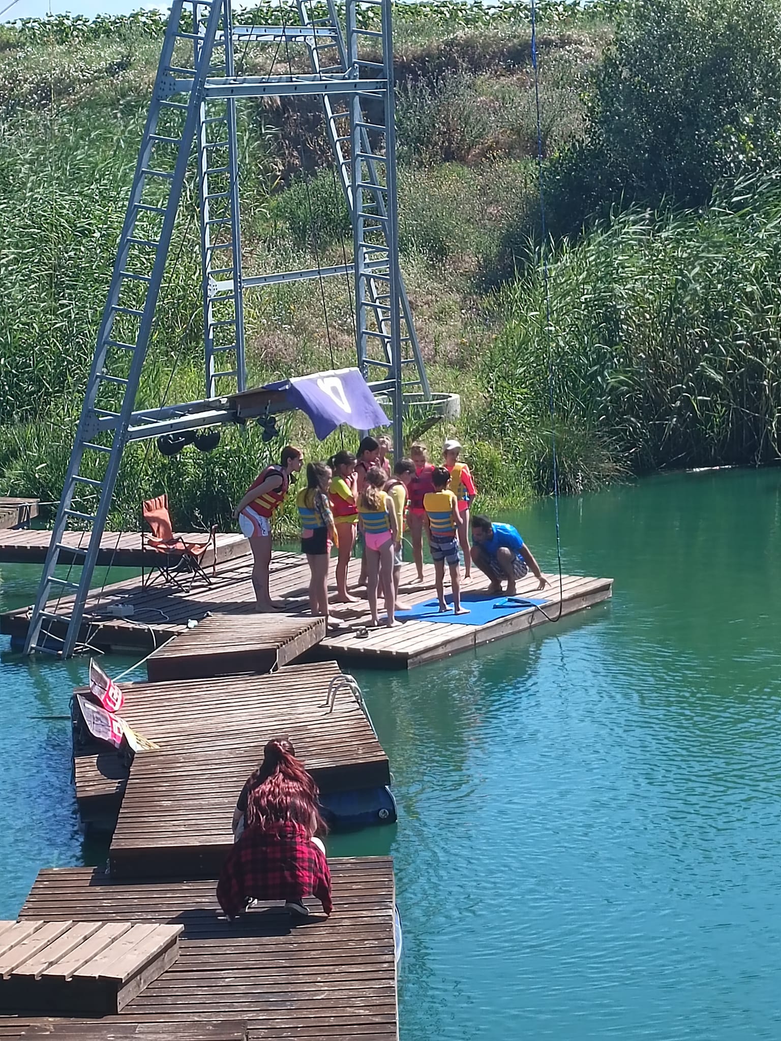 WakeParkX Plovdiv rider on cable