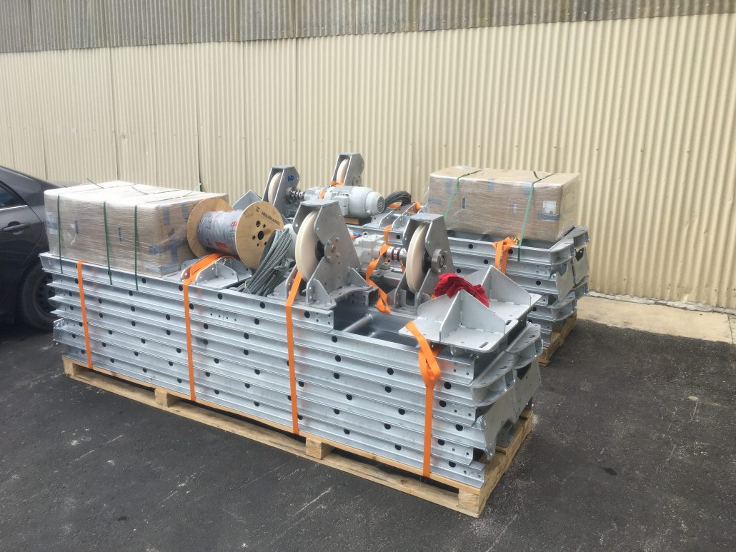 Industrial component detail of the Zero Gravity cable system