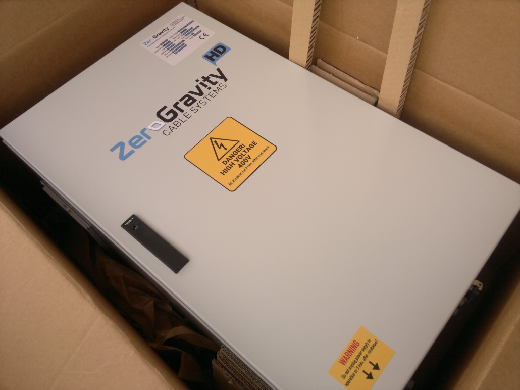 Zero Gravity cable system touchscreen control panel