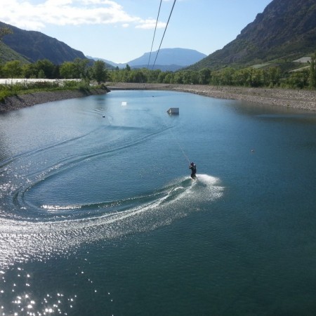 Overhead view of Zero Gravity cable system in operation